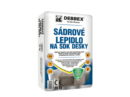 Sadrove lepidlo na SDK desky debbex web 2026