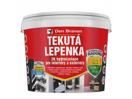 Tekutá lepenka 14 kg kbelík šedá