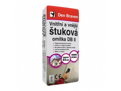 Vnitřní a vnější štuková omítka DB II 25 kg pytel