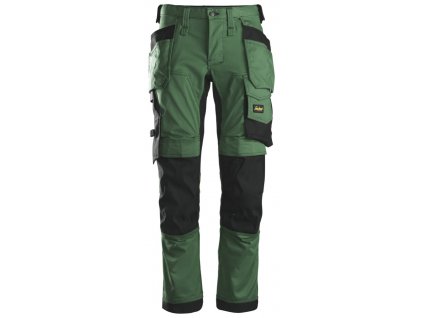 Pracovní kalhoty AllroundWork Stretch s PK tmavě zelené Snickers Workwear