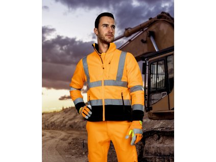 Reflexní mikina fleece ARDON®SIGNAL oranžová (Velikost S)