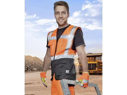 Síťovaná manažerská vesta ARDON®SIGNAL oranžová (Velikost S)