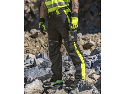 Kalhoty ARDON®NEON prodloužené černo-žlutá (Velikost S)