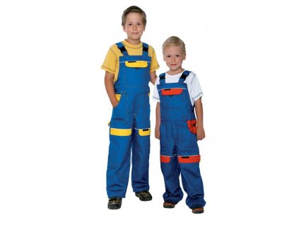 Dětské kalhoty s laclem ARDON®COOL TREND modro-červená