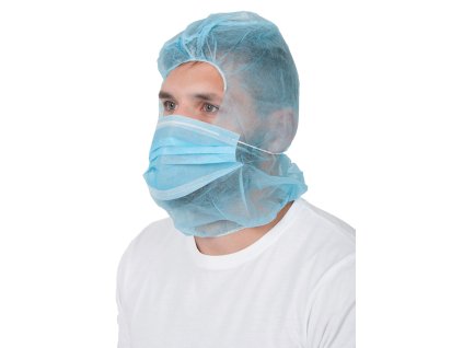 Jednorázová PP kukla s rouškou ARDON®Astro-cap (50ks) modrá B (Velikost bílá, modré odstíny)