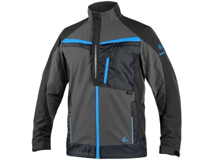 Blůza CXS NAOS, pánská, šedo-černá, HV modré doplňky (Velikost 46)