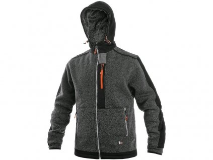 Bunda CXS INDIANAPOLIS, pánská, šedo - černo - oranžová (Velikost S)