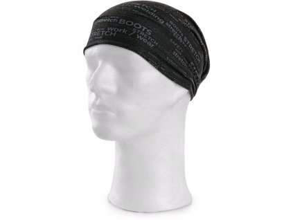 Šátek multifunkční CXS DARREN, potisk CXS logo, černý (Velikost UNI)