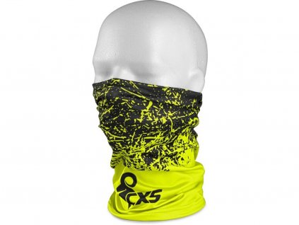 Šátek multifunkční CXS LORY, 23x45, černo - žlutý (Velikost UNI)