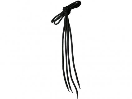 Tkaničky do obuvi kulaté, 130 cm, černé (Velikost UNI)