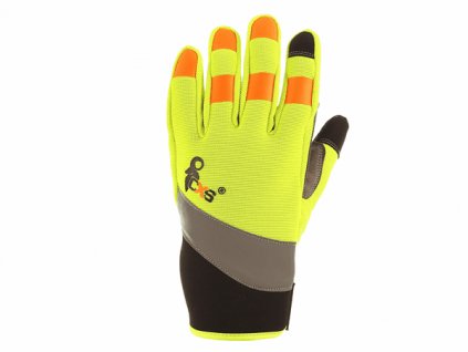 Rukavice CXS BENSON, kombinované, výstražné doplňky