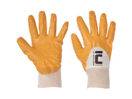 HARRIER ŽLUTÝ rukav. máč. v nitrilu (Velikost 7, Barva žlutá)