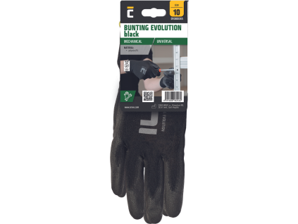 BUNTING EVO BLACK rukavice blistr (Velikost 7)