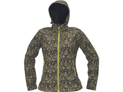 YOWIE print.soft. bunda (Velikost XXL, Barva hnědá/zelená)