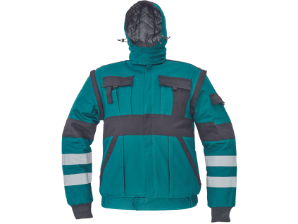 MAX WINTER RFLX bunda (Velikost 46, Barva zelená/černá)