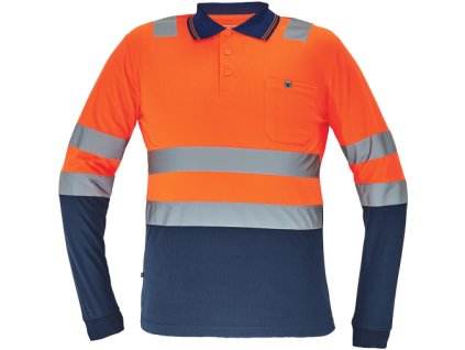 LEON HV polokošile dl.rukáv (Velikost XXL, Barva žlutá/navy)