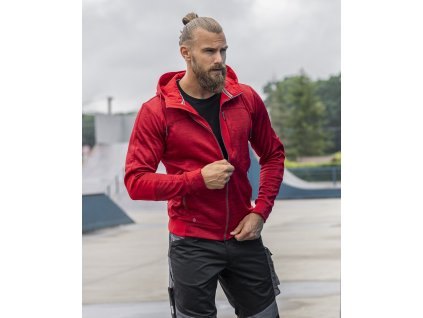 Mikina ARDON®3DBreathe červená melange (Velikost S)