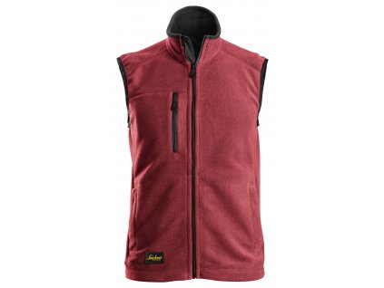 Vesta AllroundWork fleecová POLARTEC® červená S Snickers Workwear