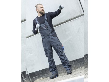 Zimní kalhoty s laclem ARDON®VISION tmavě šedá (Velikost S)