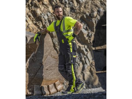 Kalhoty s laclem ARDON®NEON černo-žlutá (Velikost 40)