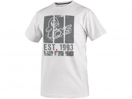 Tričko CXS WILDER, krátký rukáv, potisk CXS logo, bílé (Velikost S)