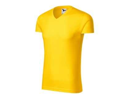 Slim Fit V-neck tričko pánské (Velikost S, Barva bílá)