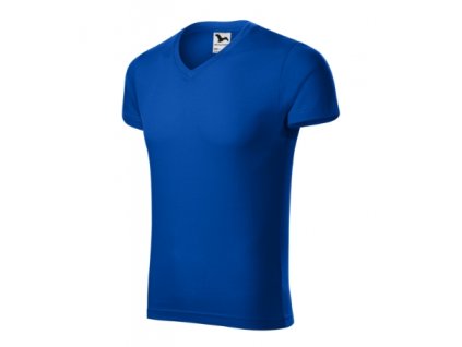 Slim Fit V-neck tričko pánské (Velikost S, Barva bílá)