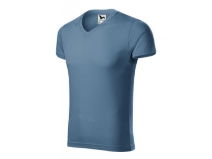 Slim Fit V-neck tričko pánské (Velikost S, Barva bílá)