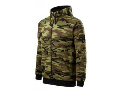 Camo Zipper mikina pánská (Velikost S, Barva camouflage gray)