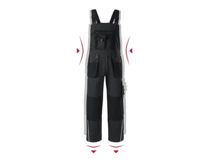 Ranger pracovní kalhoty s laclem pánské (Velikost 44/46, Barva ebony gray)