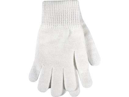 VOXX Rukavice dámské pletené CARENS bílé (Velikost uni, Barva bílá)