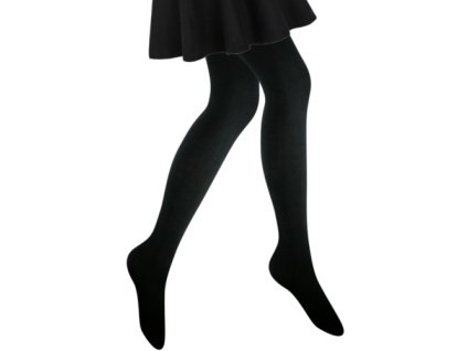 Punčochové kalhoty dámské LEONTÝNA bavlněné ČERNÉ (Velikost S, Barva černá)