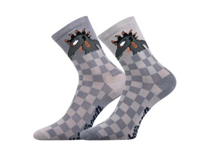 Ponožky dětské LICHOŽROUTI K s obrázkem HIHLÍKA (3 páry) (Velikost 27-32 (18-21), Barva Kudla)