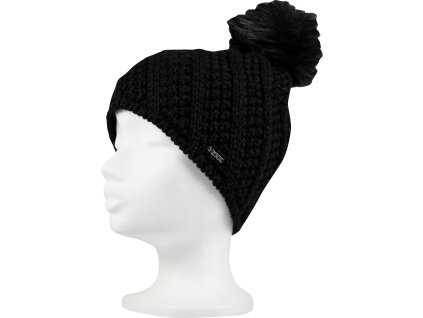 VOXX Čepice dámská pletená ENCORE s bambulí BÉŽOVÁ (Velikost uni, Barva béžová)