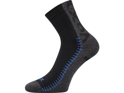 VOXX Ponožky nižší slabé REVOLT se stříbrem BÍLÉ (3 páry) (Velikost 35-38 (23-25), Barva černá)