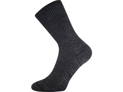 Ponožky silné ŘÍP vlněné ČERNÉ MELÉ (3 páry) (Velikost 35-37 (23-24), Barva šedá melé)