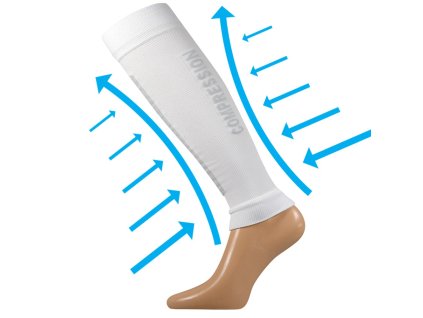 VOXX Návlek na lýtko kompresní SIGNAL s ionty stříbra BÍLÝ (Velikost S-M, Barva bílá)