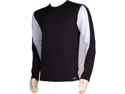 VOXX Tričko pánské SOLID 01 thermo ČERNÉ (Velikost XXL, Barva černá)