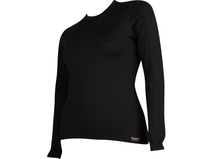 VOXX Tričko dámské SOLID 02 thermo ČERNÉ (Velikost S, Barva černá)