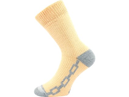 Ponožky silné domácí SPACÍ bílé (Velikost 35-38 (23-25), Barva hnědá)