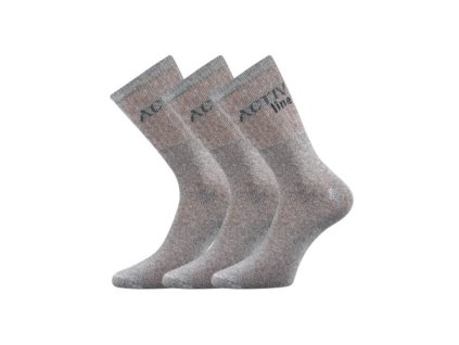 Ponožky pánské slabé SPOTLITE 3pár ČERNÉ (Velikost 39-42 (26-28), Barva tmavě šedá)