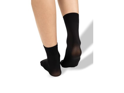 Ponožky dámské silonkové MICRO socks 50 DEN NERO (černé) (6 párů) (Velikost uni, Barva nero)