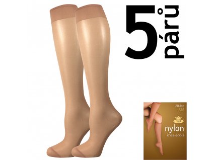 VOXX podkolenky NYLON knee-socks 20 DEN / 5 párů