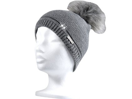 VOXX Čepice dámská pletená TRAFIC s reflexním prvkem BÍLÁ (Velikost uni, Barva bílá)