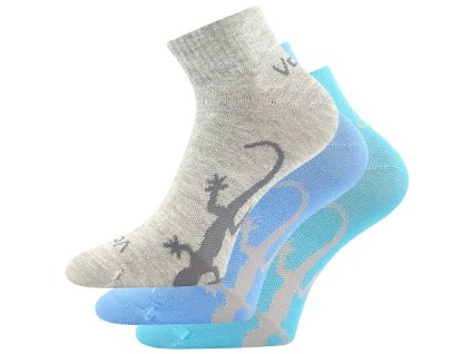 VOXX Ponožky dámské letní TRINITY bílé (3 páry) (Velikost 35-38 (23-25), Barva černá)