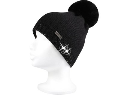 VOXX Čepice dámská pletená FRONTERA bílá se stříbrnou (Velikost uni, Barva bílá)