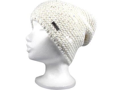 VOXX Čepice dámská pletená INSIGNIA s flitry ČERNÁ (Velikost uni, Barva černá)