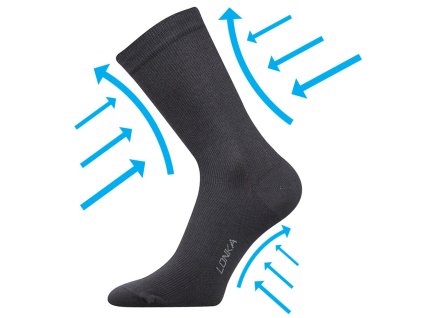 Ponožky kompresní slabé KOOPER s ionty stříbra BÍLÉ (Velikost 35-38 (23-25), Barva tmavě šedá)