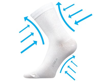 Ponožky kompresní slabé KOOPER s ionty stříbra BÍLÉ (Velikost 35-38 (23-25), Barva tmavě šedá)