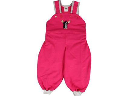 Tepláčky kojenecké s laclem KRTEČEK ČERVENÉ (Velikost 62, Barva červená)